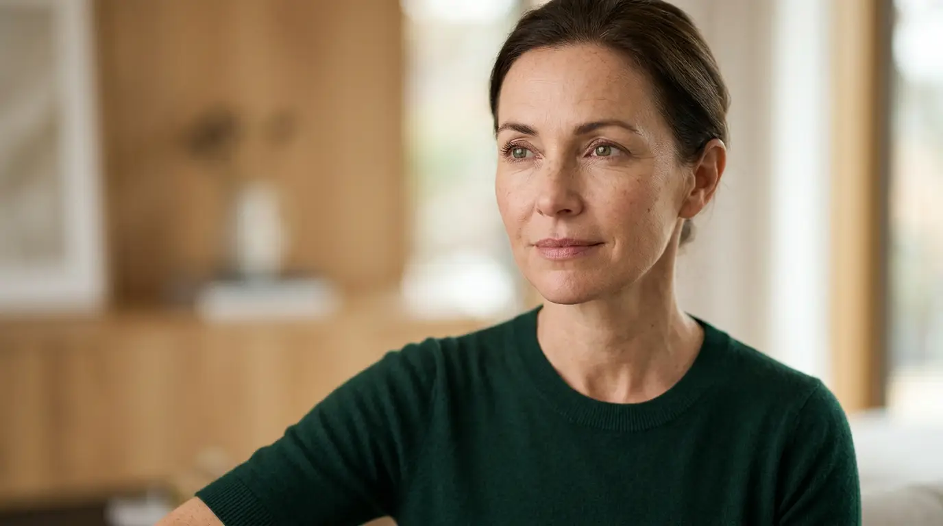 Authentisches Porträt einer Frau für Gesundheitsartikel